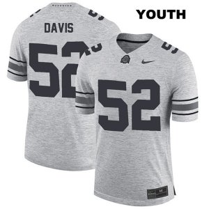 Youth NCAA Ohio State Buckeyes Wyatt Davis #52 College Stitched Authentic Nike Gray Football Jersey VK20F03NU